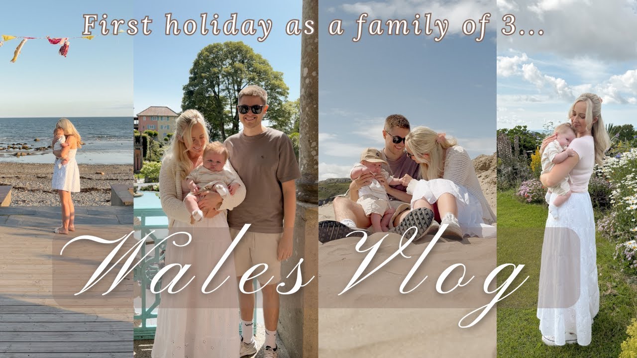 OUR FIRST TRIP AWAY AS A FAMILY OF 3 | North Wales | Port Meirion | Abersoch | Criccieth | Baby vlog