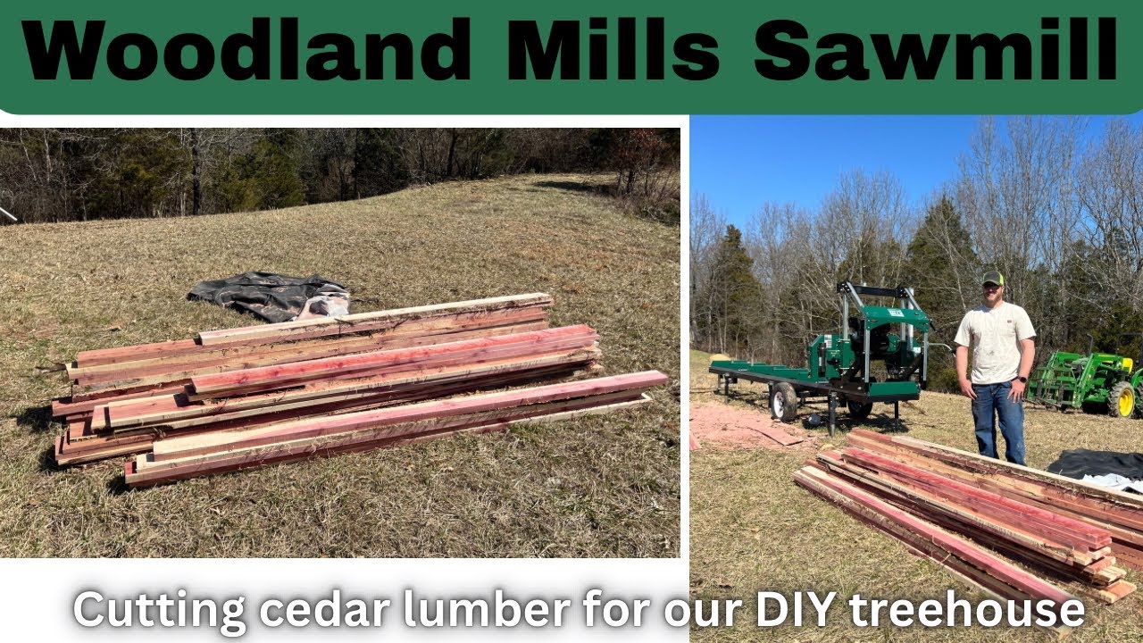 Woodland Mills HM126: Cutting Lumber on our Sawmill for a DIY Treehouse!
