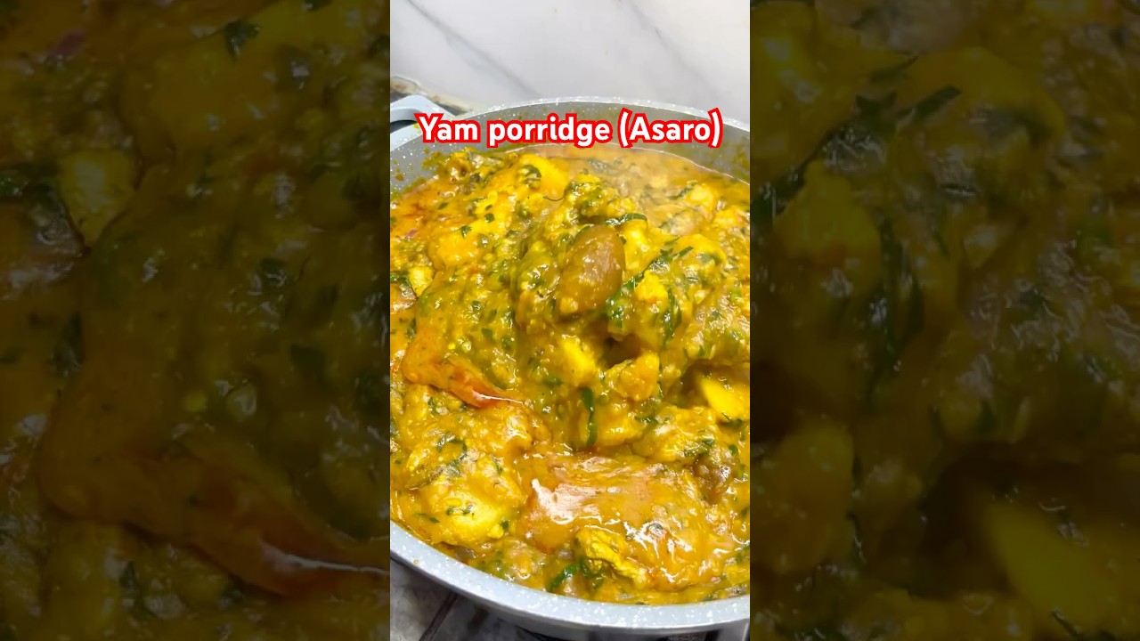 How to make Yam Porridge (Asaro)| Nigerian Food #shorts #cooking #porridge #chef #trending #recipe