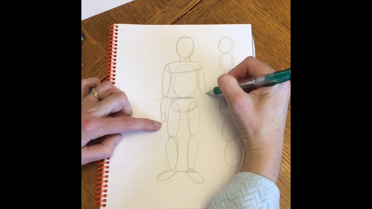 Drawing a Person Using Ovals