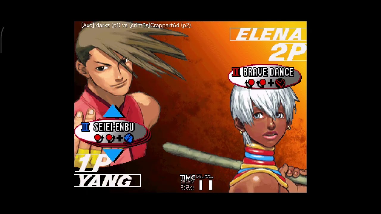 [Axo]Markz (Yang) Vs [crim3s]Crappart64 (Elena/Ryu) | Street Fighter 3rd Strike FT12 | GGPO