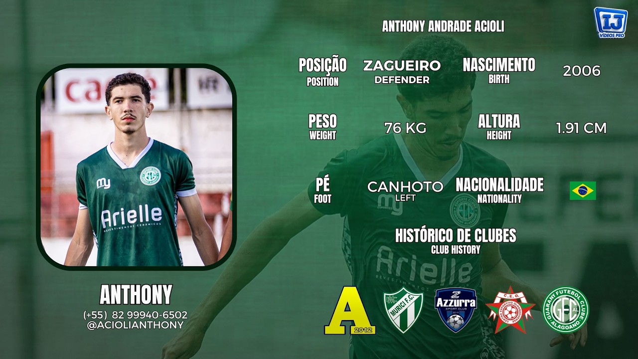 ANTHONY - ZAGUEIRO / DEFENDER - ATUALIZADO 2026