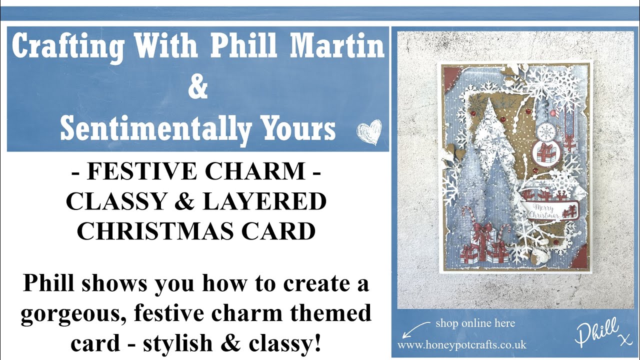 Festive Charm Classy Christmas Card - Live Demo & Giveaway