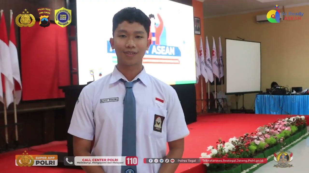Polres Tegal Bersama AI ASEAN Latihkan Teknologi AI kepada Pelajar Kabupaten Tegal