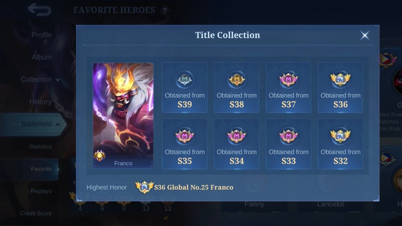 MLBB : ( Old Competitive Former Top Global franco Now just Playing Chill ), Franco Gameplay.