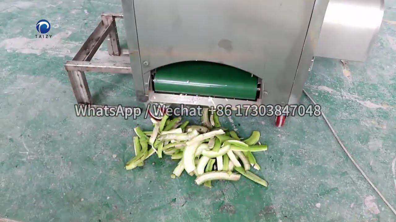 Efficient and Easy Peeling -- Green Banana Peeling Slicing Machine #bananapeel