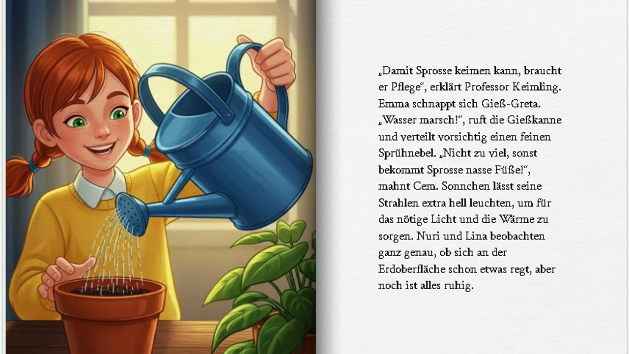 Das Keimling Kalender Rennen German Kindergeschichte wissenschaftlicher Spaß für Kinder