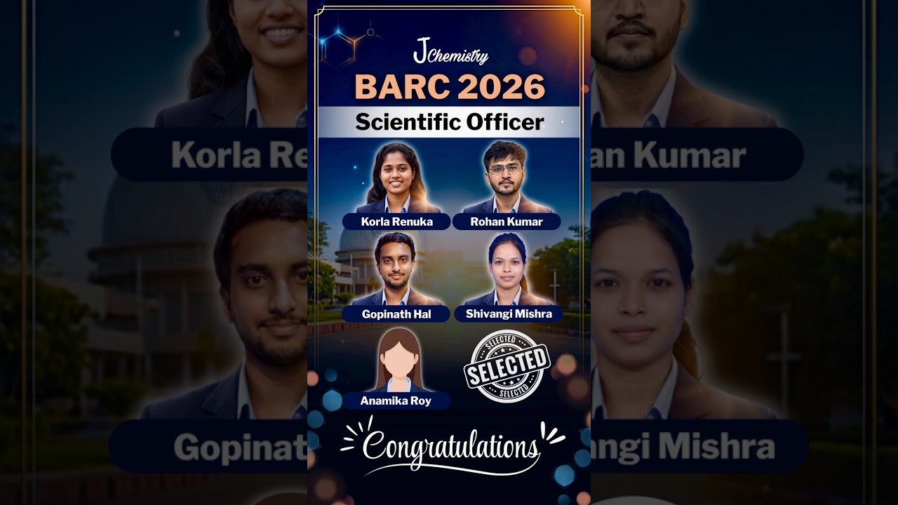 BARC Exam 2026 Result | Scientific Officer Group A | BARC Chemistry