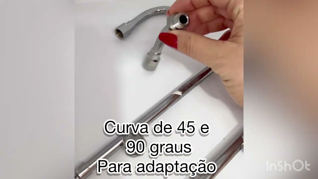 Bico de pulverização de 4 e 2 saídas e curva inox de 45 e 90 graus