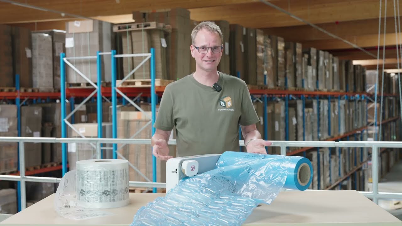 Wir stellen vor: RIPAC Mistral 4 Luftkissenmaschine mit Blue Ocean- und Clean Planet-Folien