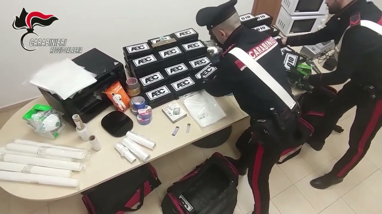 Raffineria di droga a Rizziconi: Sequestrati 100 kg di cocaina