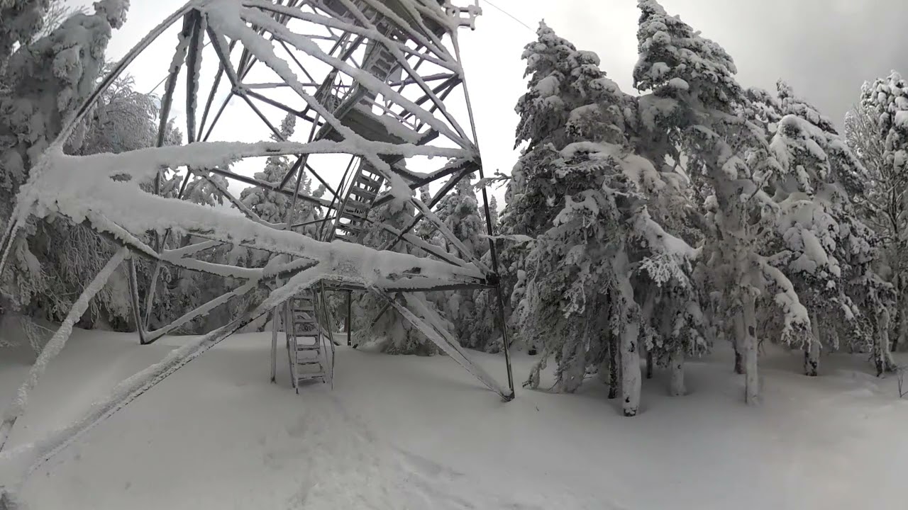 MT. Magalloway climb via snowmobile. Pittsburg N.H.