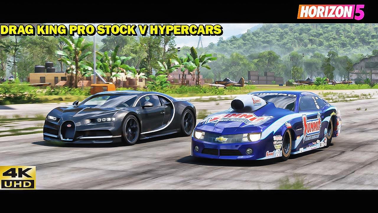 FH5 | NEW DRAG KING CAMARO PRO STOCK VS HYPERCARS | EPIC 1 MILE DRAG RACE