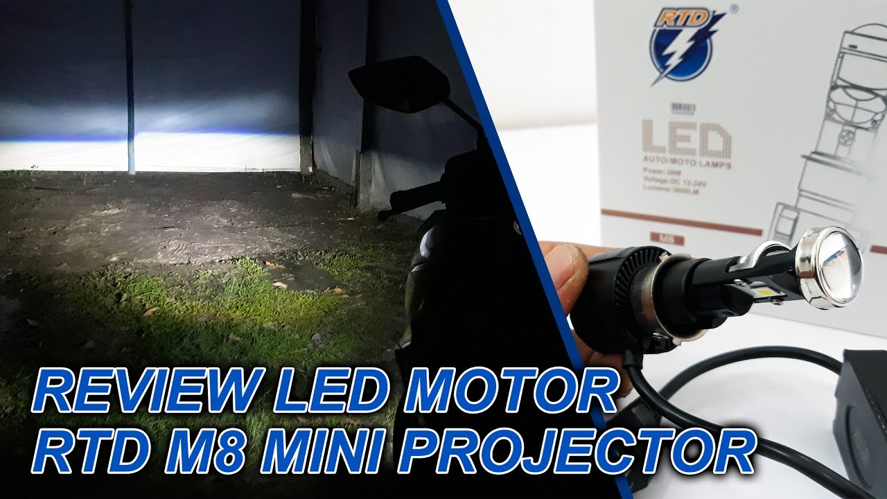 Review LED Motor Rayton RTD M8 - Mini Projector Hi Lo Beam