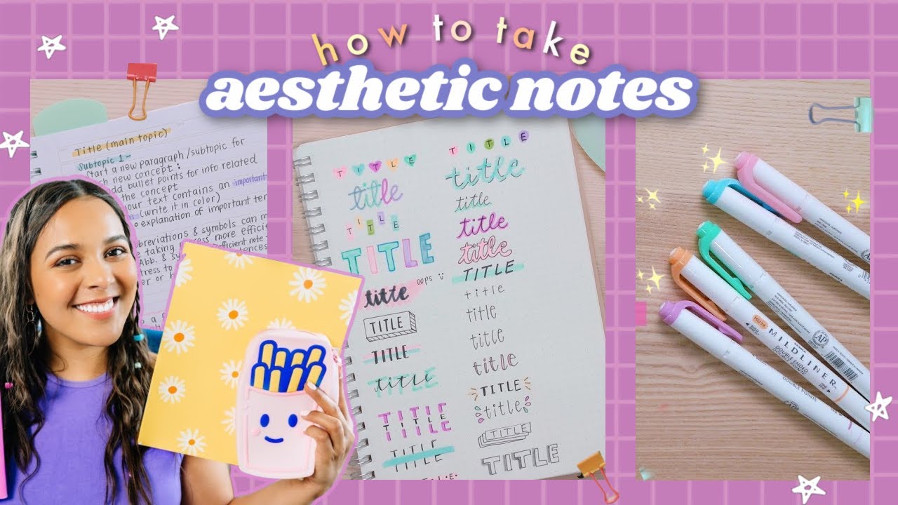 🖋 how to take [aesthetic notes] for lazy people 📓 note-taking + study tips!✨