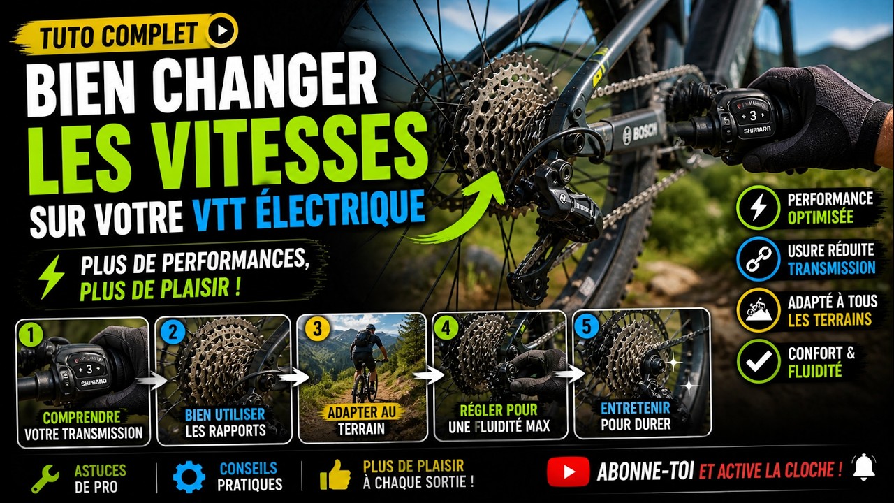 Comment bien changer ses vitesses en VTT électrique (VTTAE)