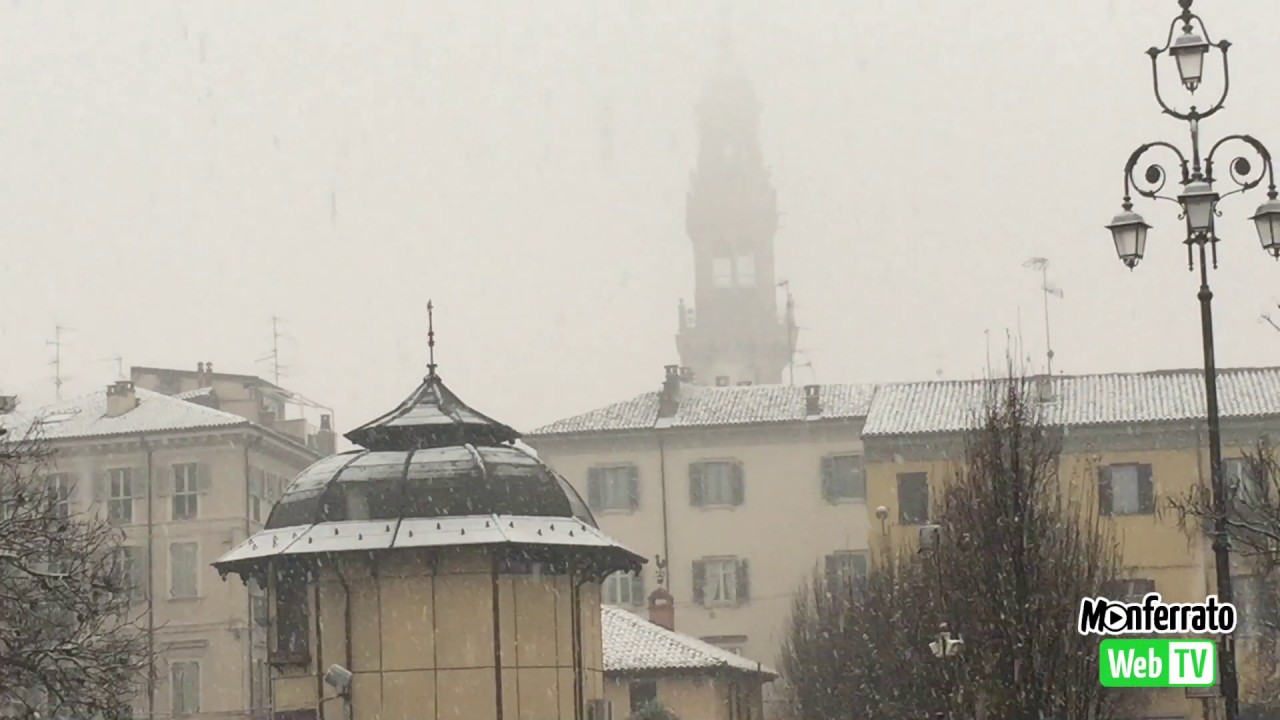 La prima neve a Casale Monferrato