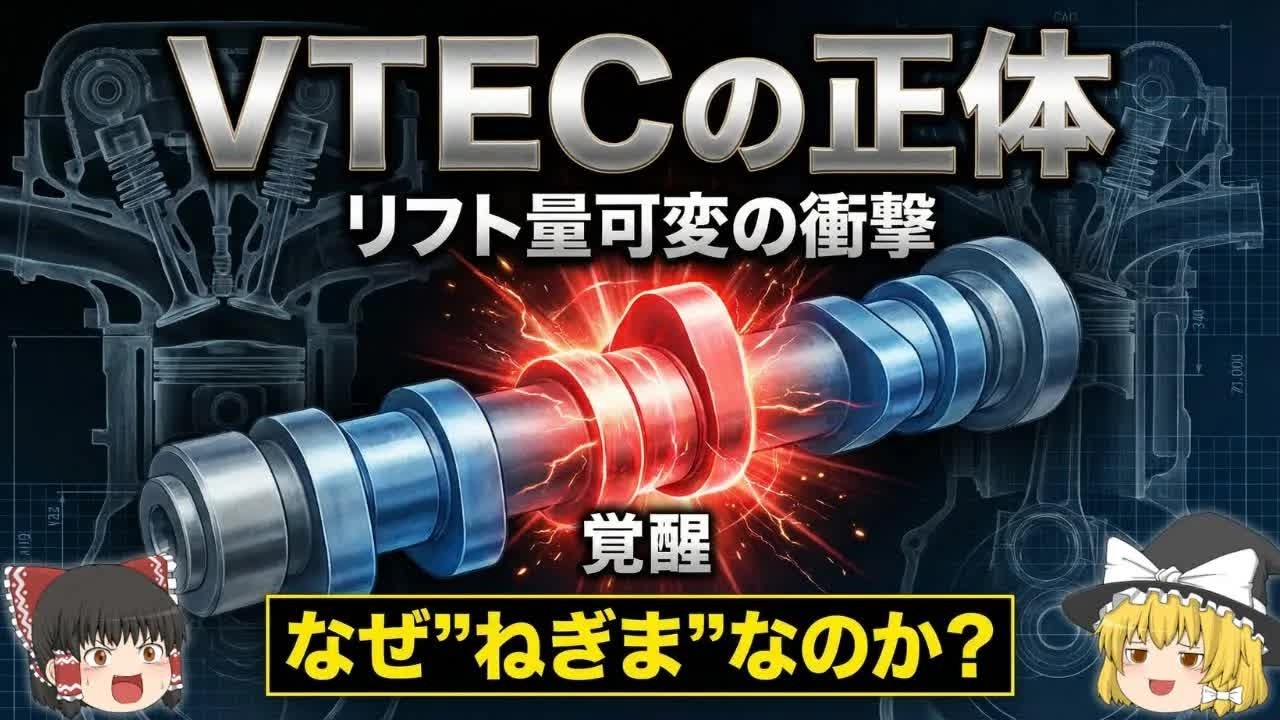 【ゆっくり解説】ホンダVTECはなぜ世界を変えた？奇跡の可変バルブ機構を徹底解説