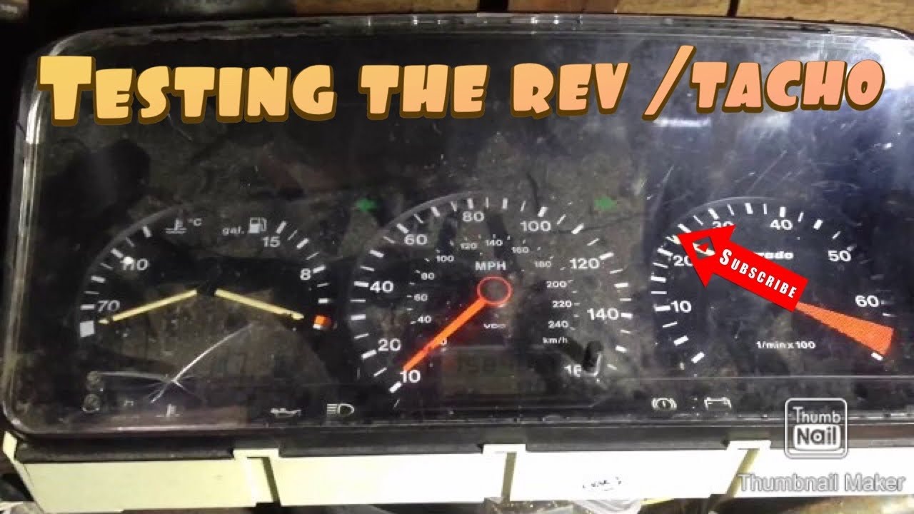 Corrado vr6 tacho/rev counter testing