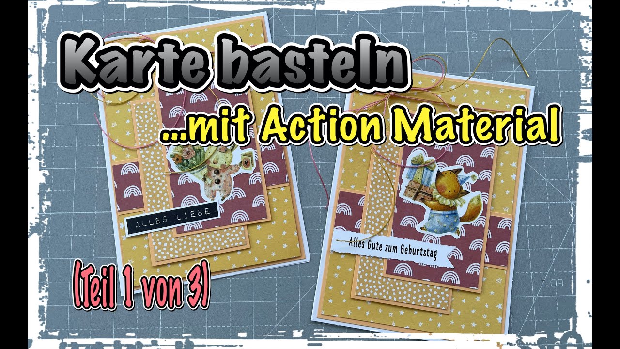 Tutorial/Anleitung Karte basteln mit Action Material, Anne&acute;s Stempel Design, DIY cardmaking