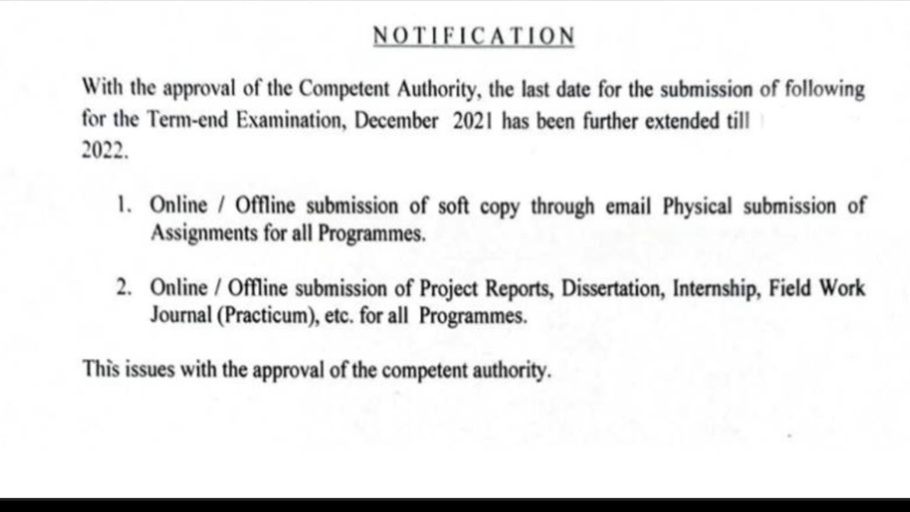 Ignou assignment submission last date || ignou tee 2022 assignment submission date extended