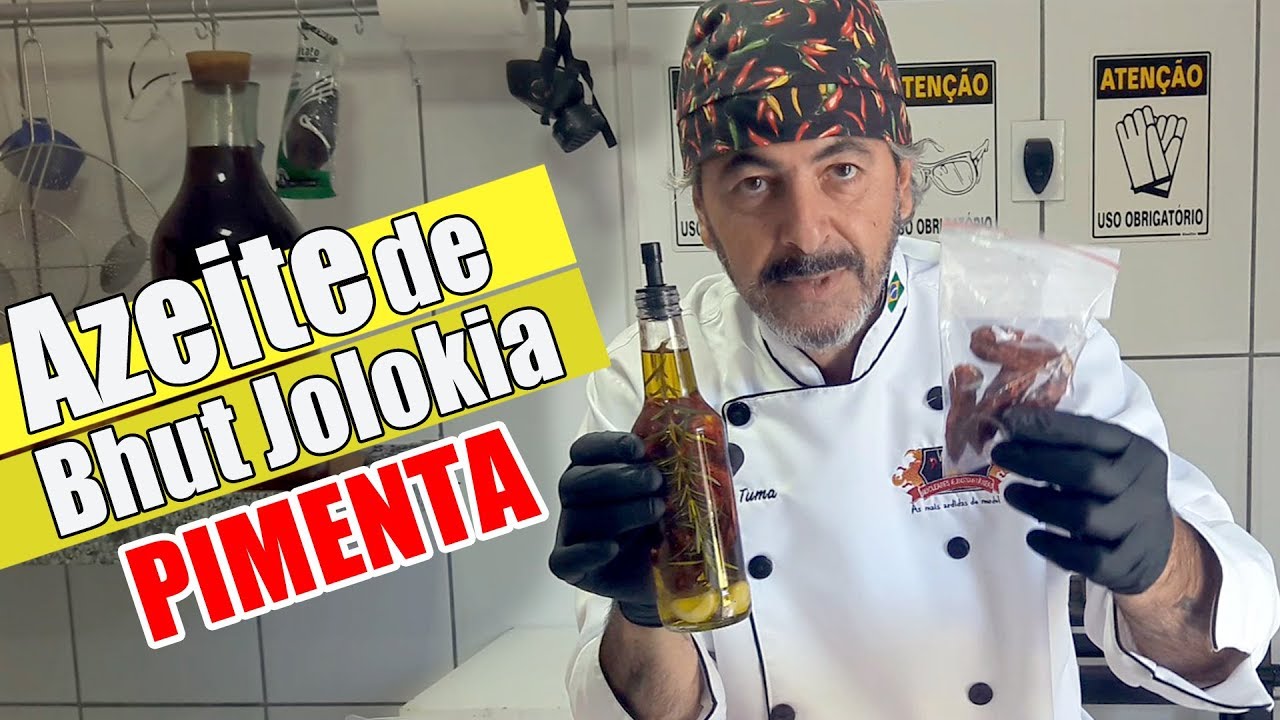 COMO FAZER AZEITE TEMPERADO DE BHUT JOLOKIA (3 PIMENTA MAIS FORTE DO MUNDO)