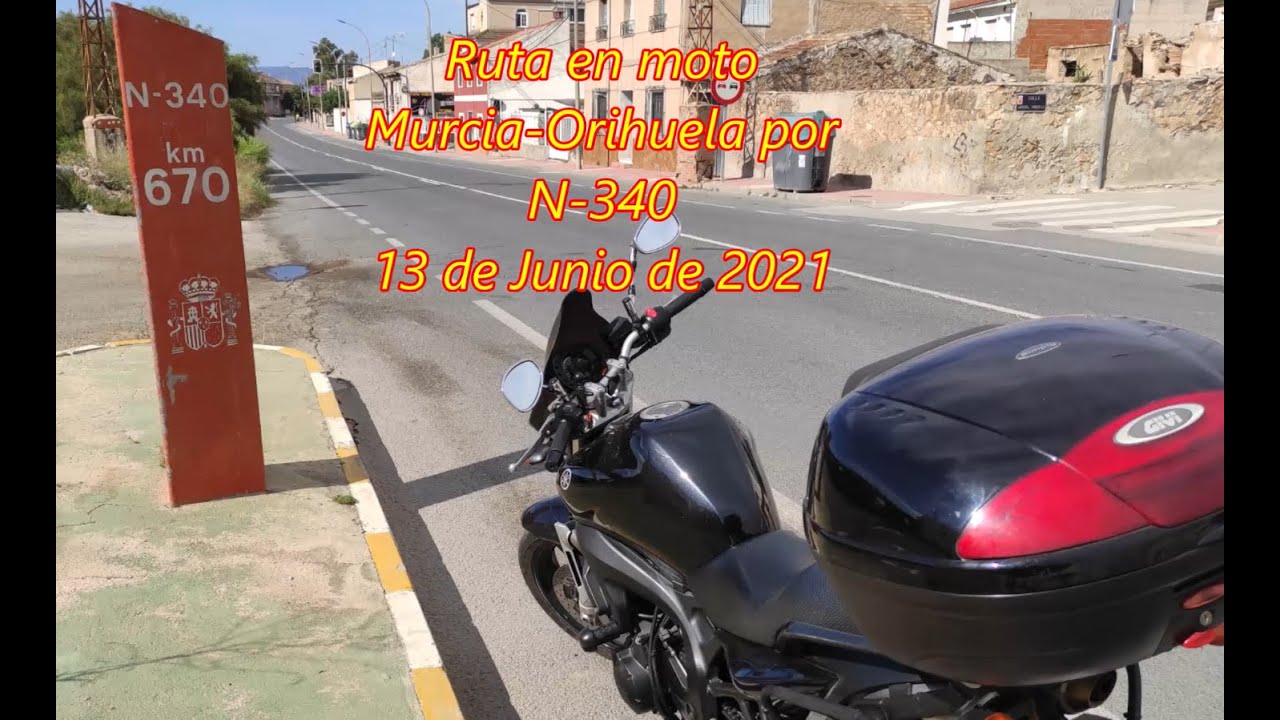 Ruta en moto Murcia-Orihuela por la N-340 - 13 de Junio de 2021
