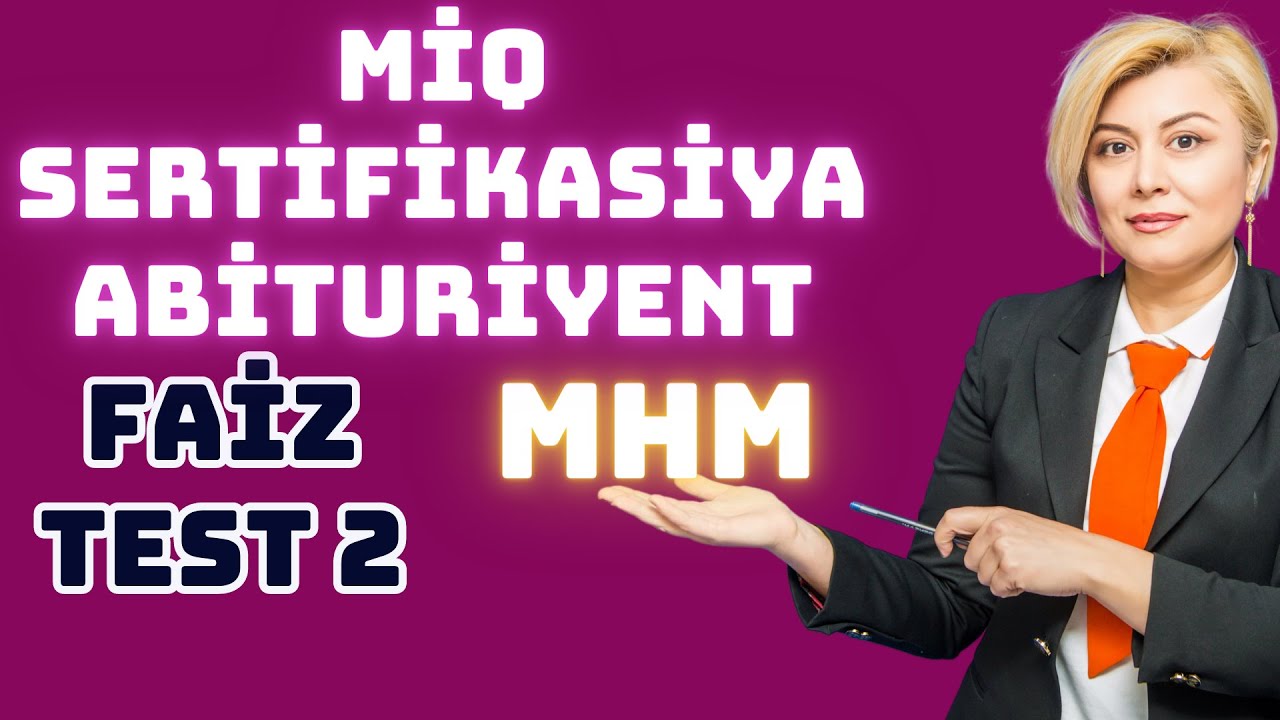 MHM Faiz,nisbət,tənasüb .Test 2 (1-20)