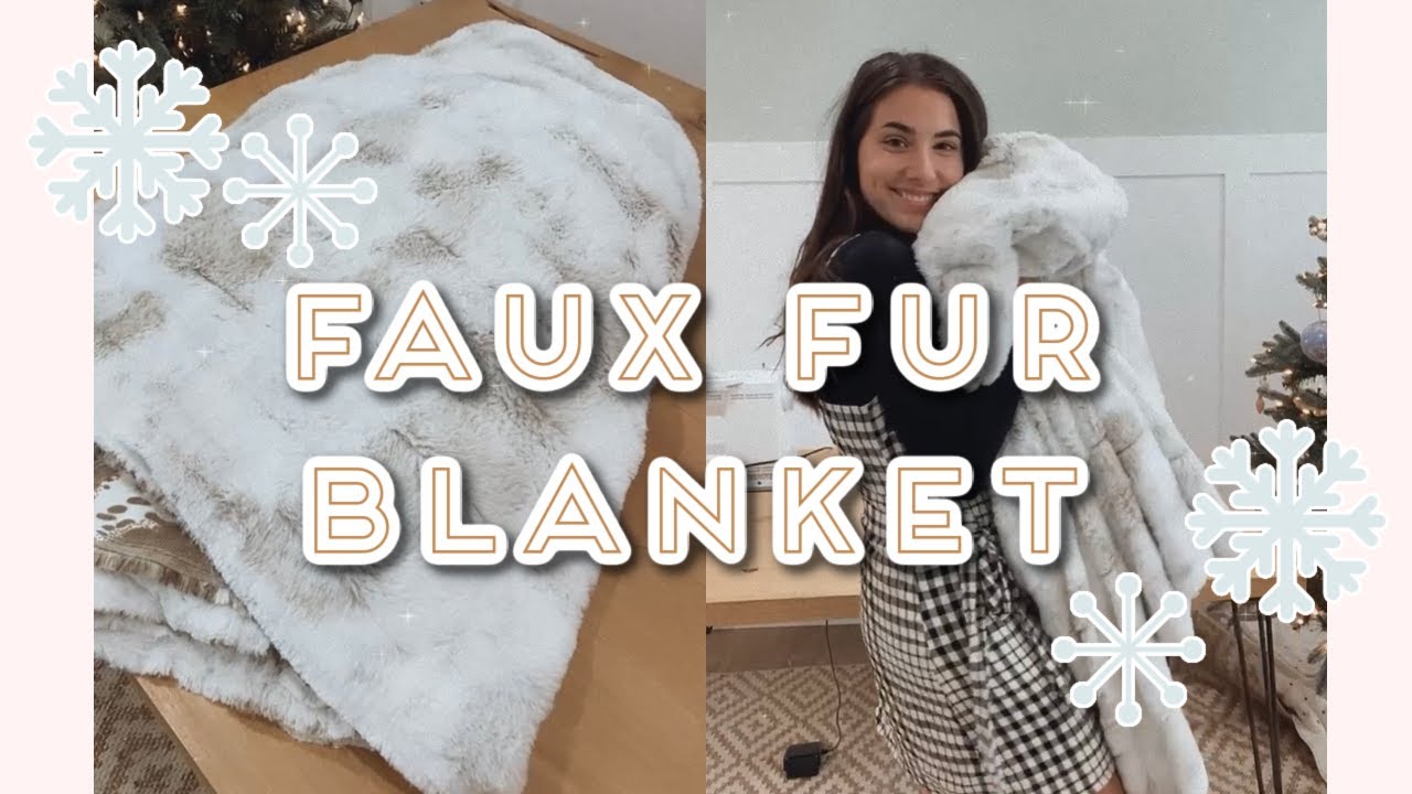 DIY Faux Fur Throw Blanket! Cozy Blanket Sewing Tutorial!