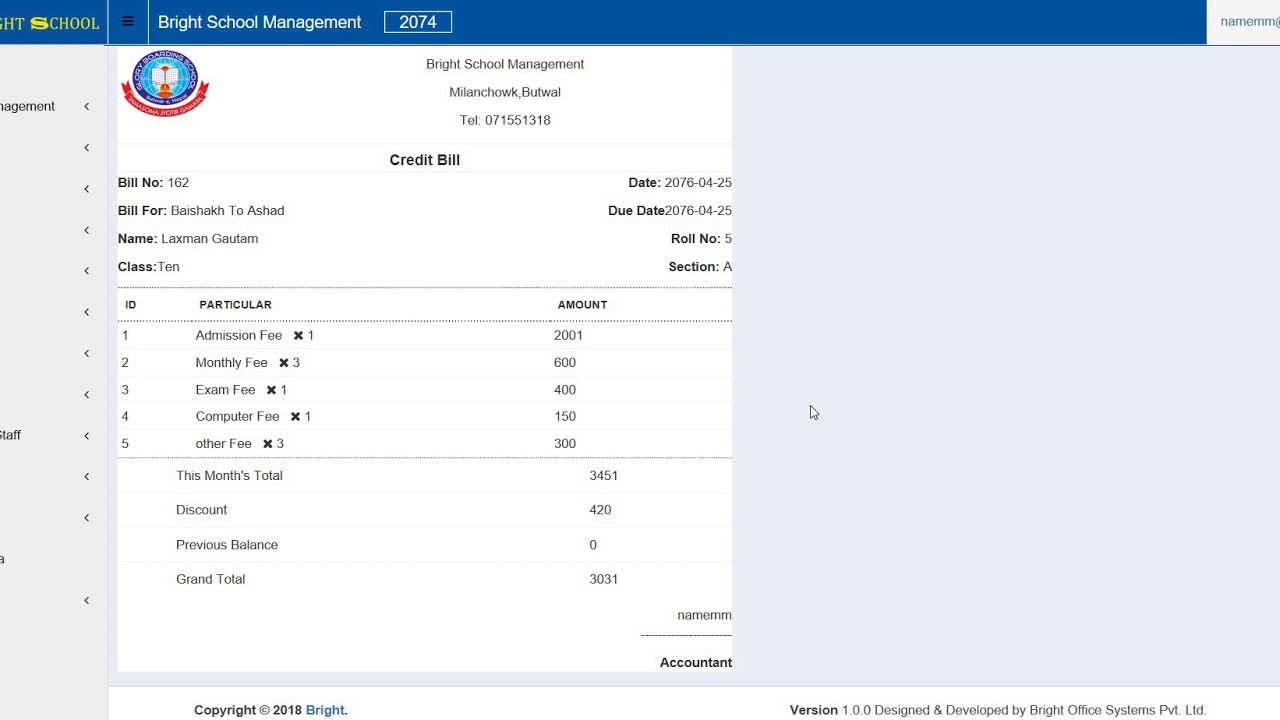 How To Use Account Management System in Bright Software?