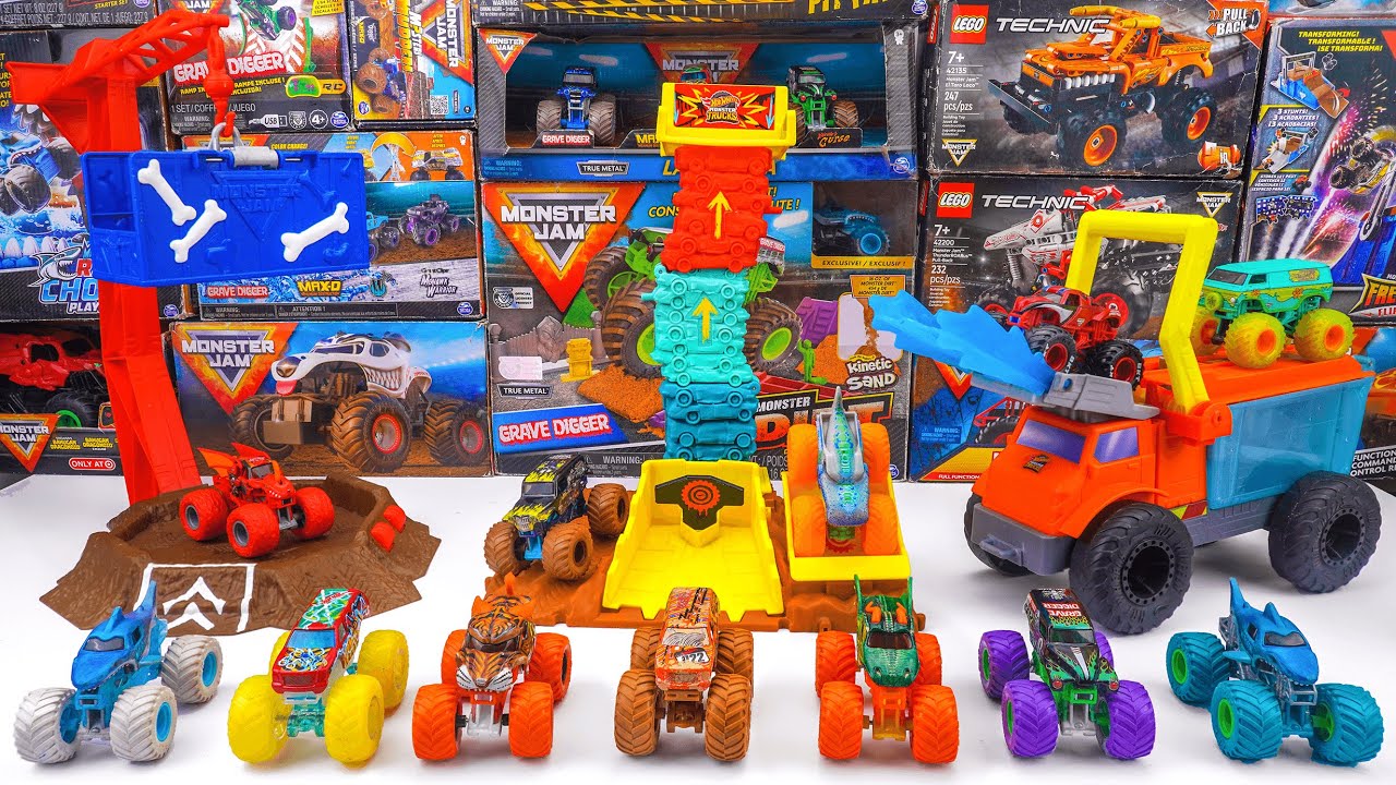 Monster Jam Collection Unboxing Review | Monster Jam Blastin&rsquo; Bones Playset