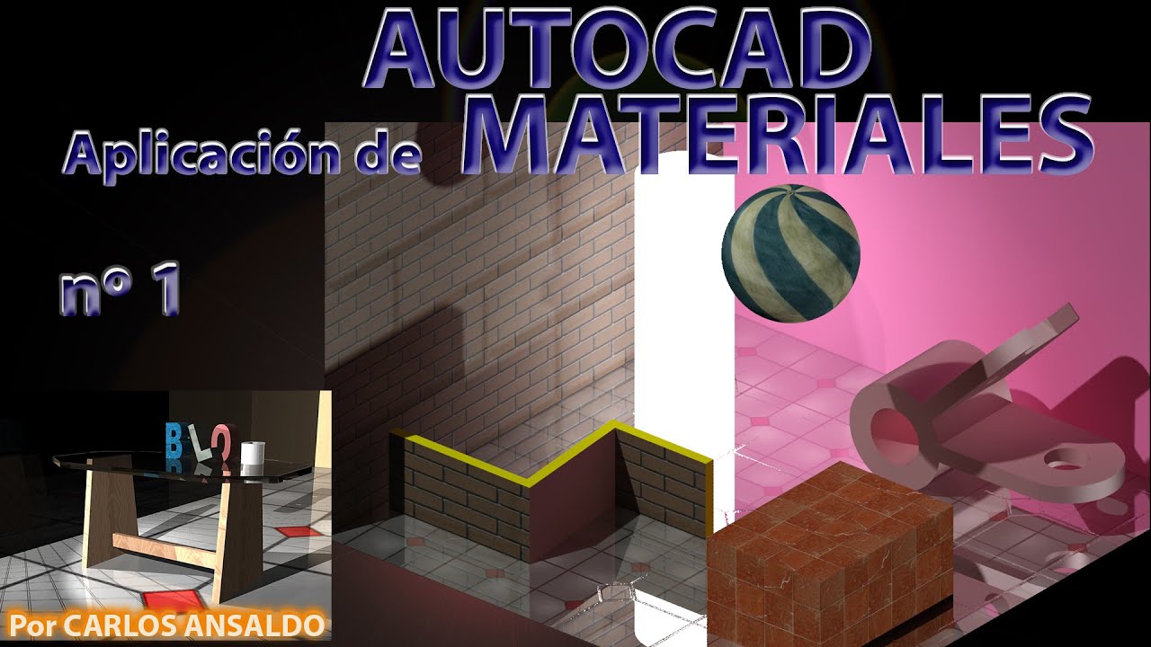 1 - Aplicación de MATERIALES en Autocad