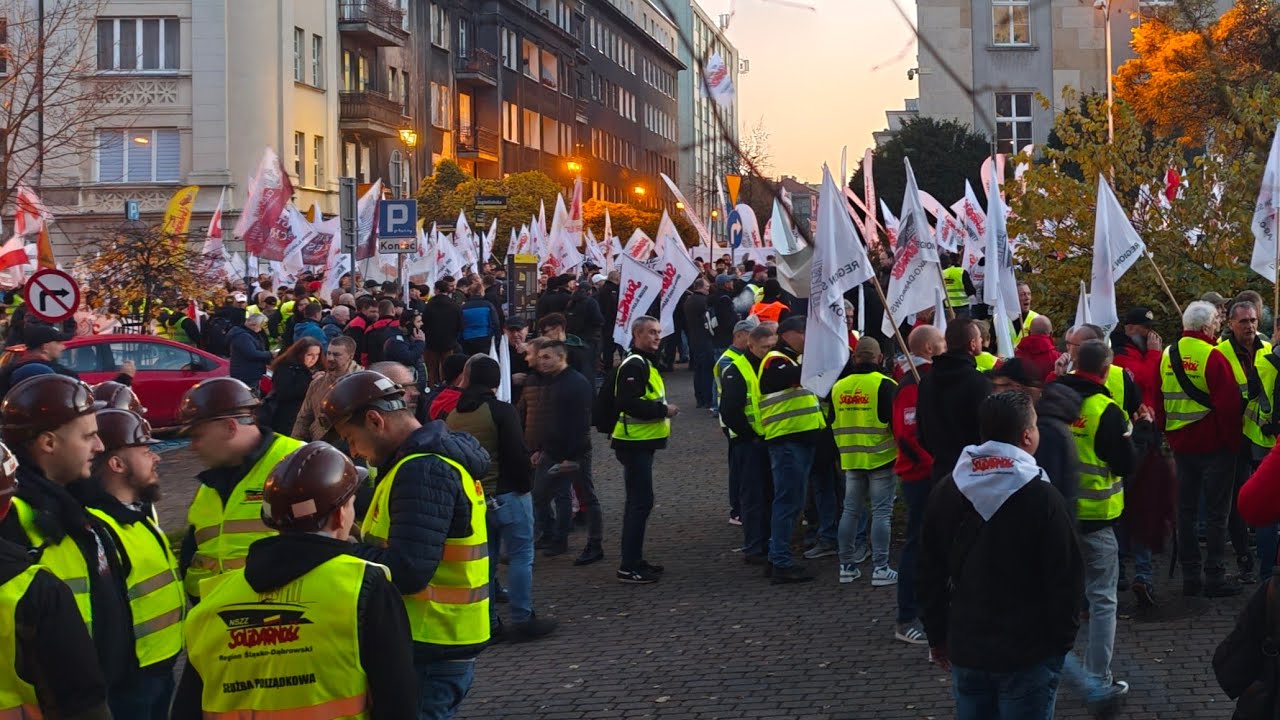 Wielki Strajk w Katowicach Tłumy Protesty!