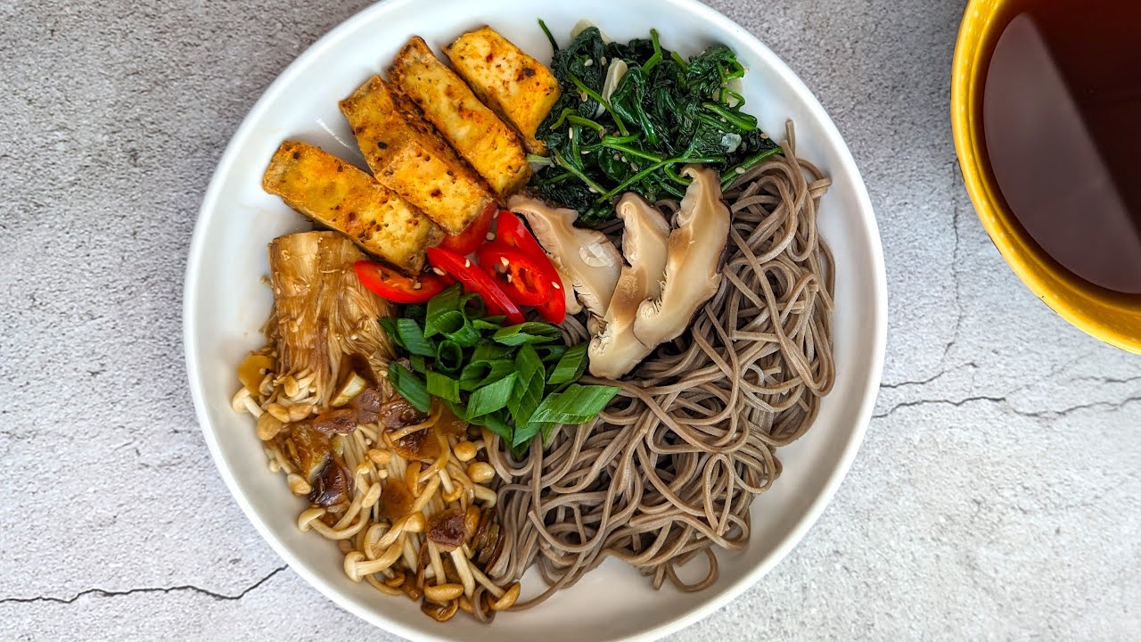 Healthy Noodle Bowl with Soba Noodles and Tofu Recipe | Vegan Meal | Berry Berry Life