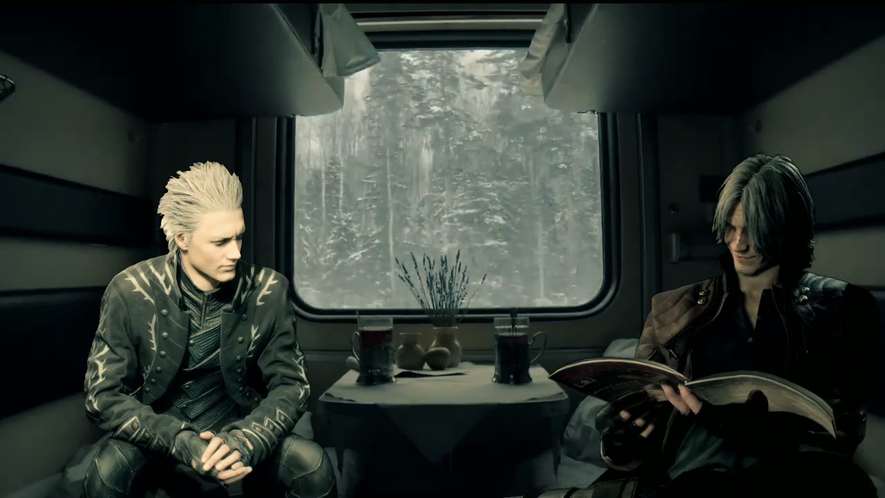 Вергилий и Данте едут на поезде под депрессивный Bury the light.