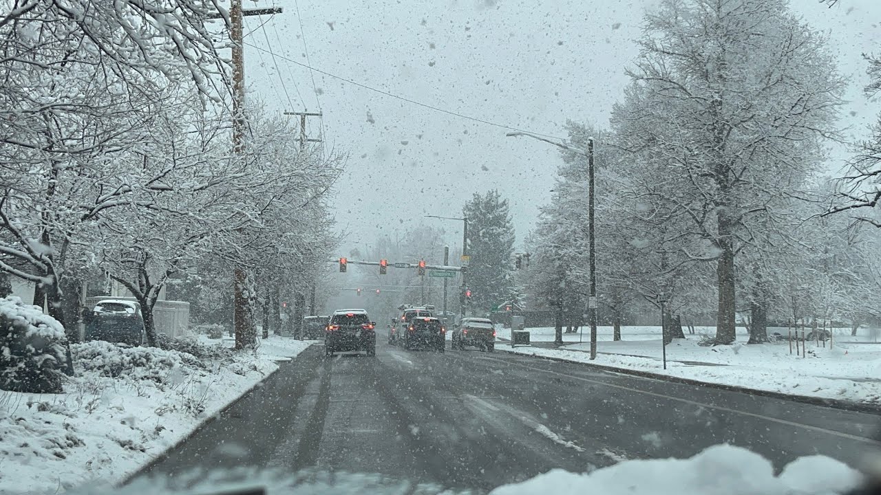 Spectacular Drive in the Snow 