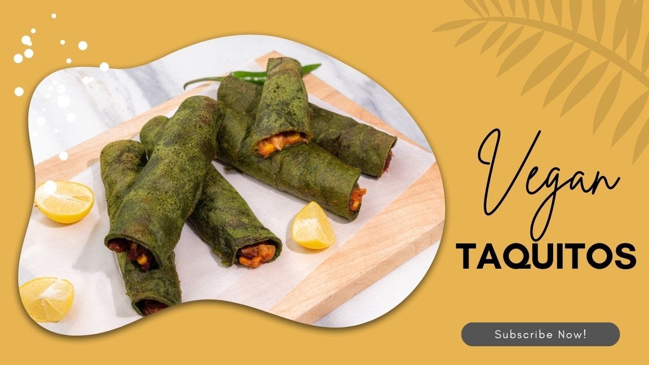 Easy Baked Vegan Taquitos (Air Fryer Option!) Crispy + High Protein