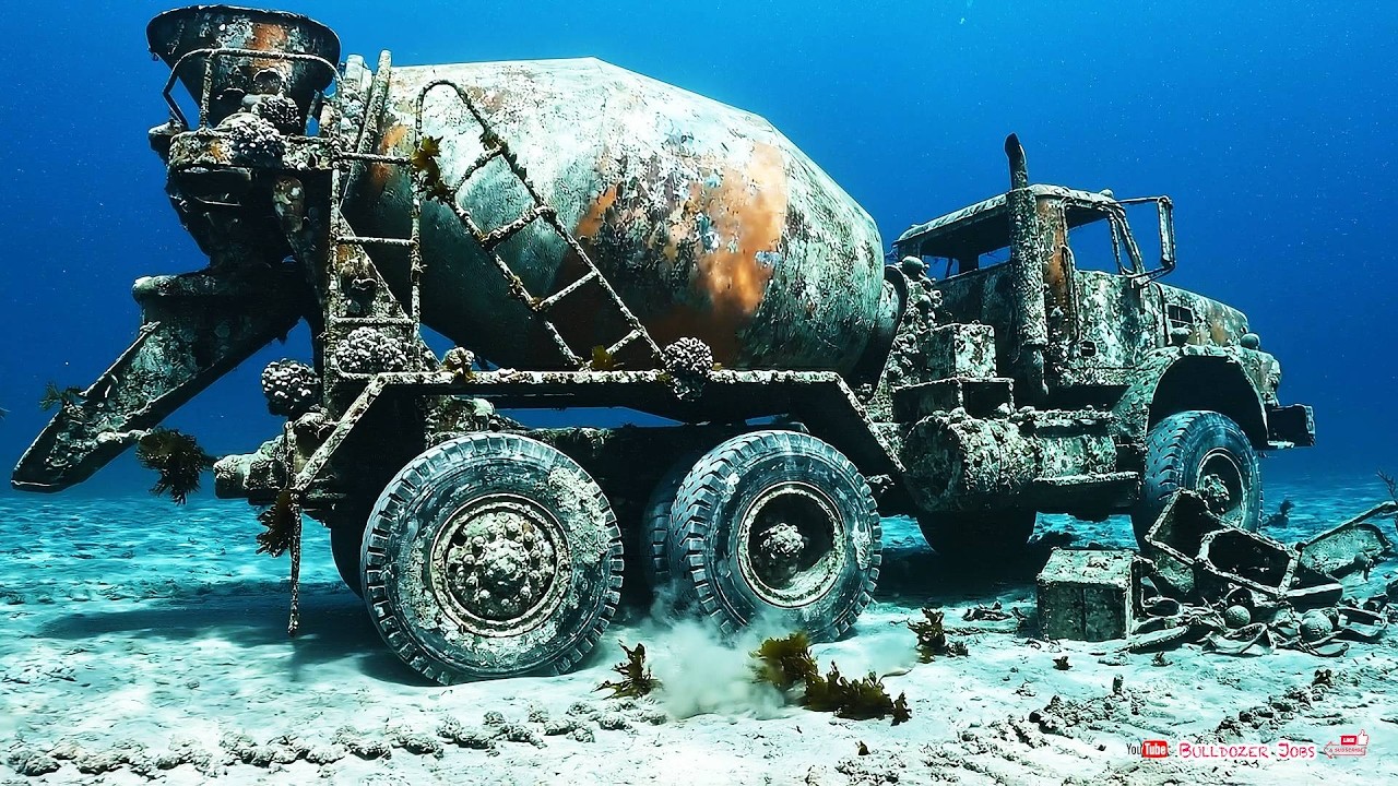 Sunken Concrete Mixer Truck Found on the Ocean Floor After a Decade — Complete Rebuild