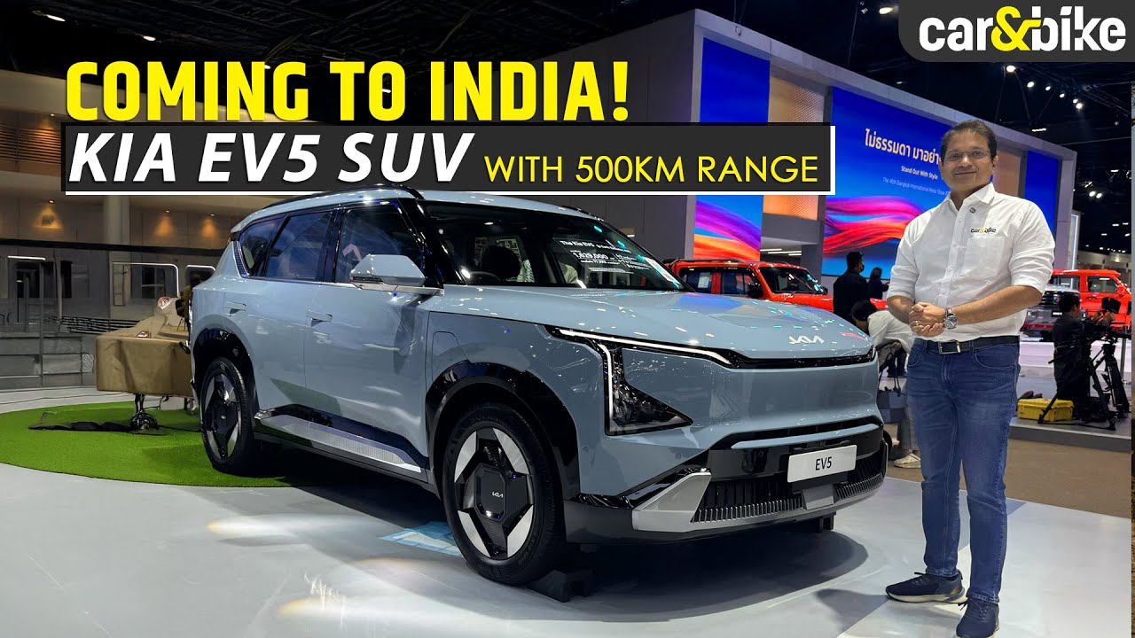 First Look- Kia EV5 | All-electric SUV to join Kia’s India line-up spotted at the Bangkok Motor Show
