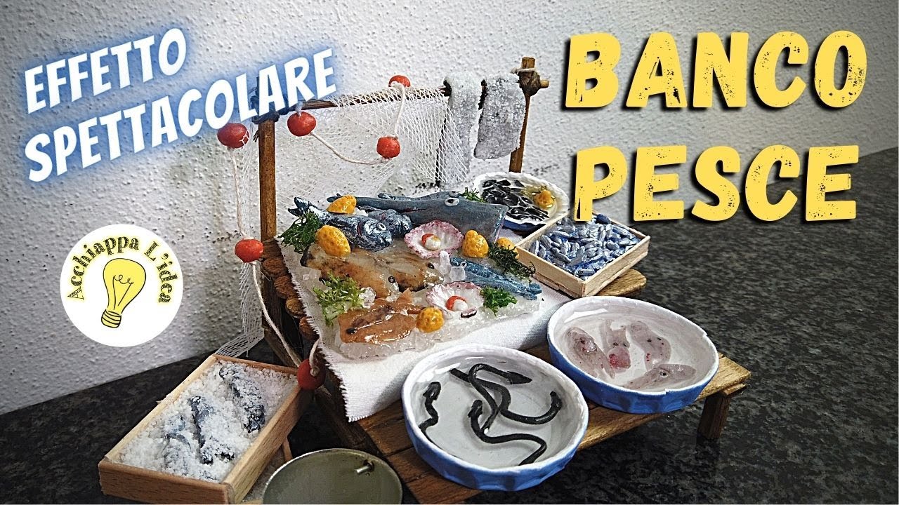 Bancarella del Pesce 🦑 🐟 🐠 Tutorial presepe fai da te