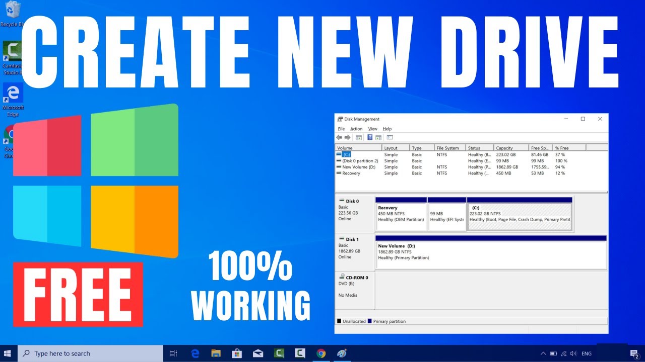 How to Create Partition in Windows 10 | Create New Drive