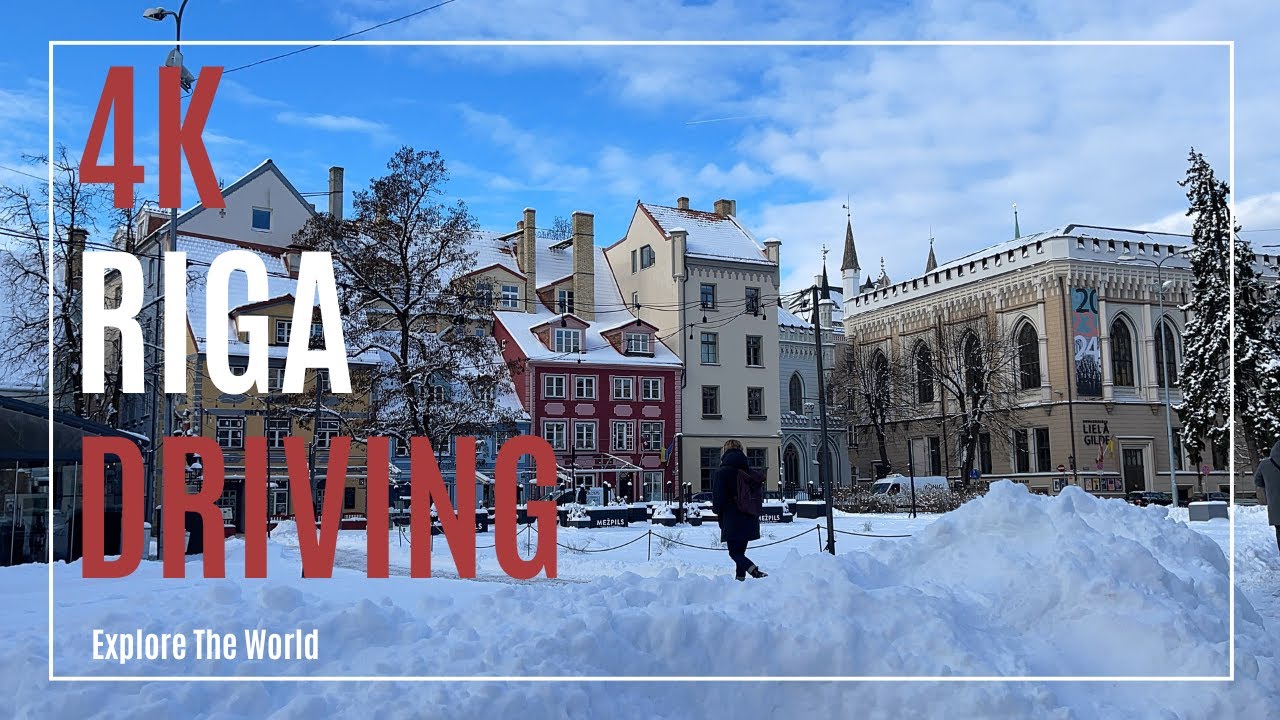 【4K】 Driving in Latvia - Riga Airport to Riga Old Town