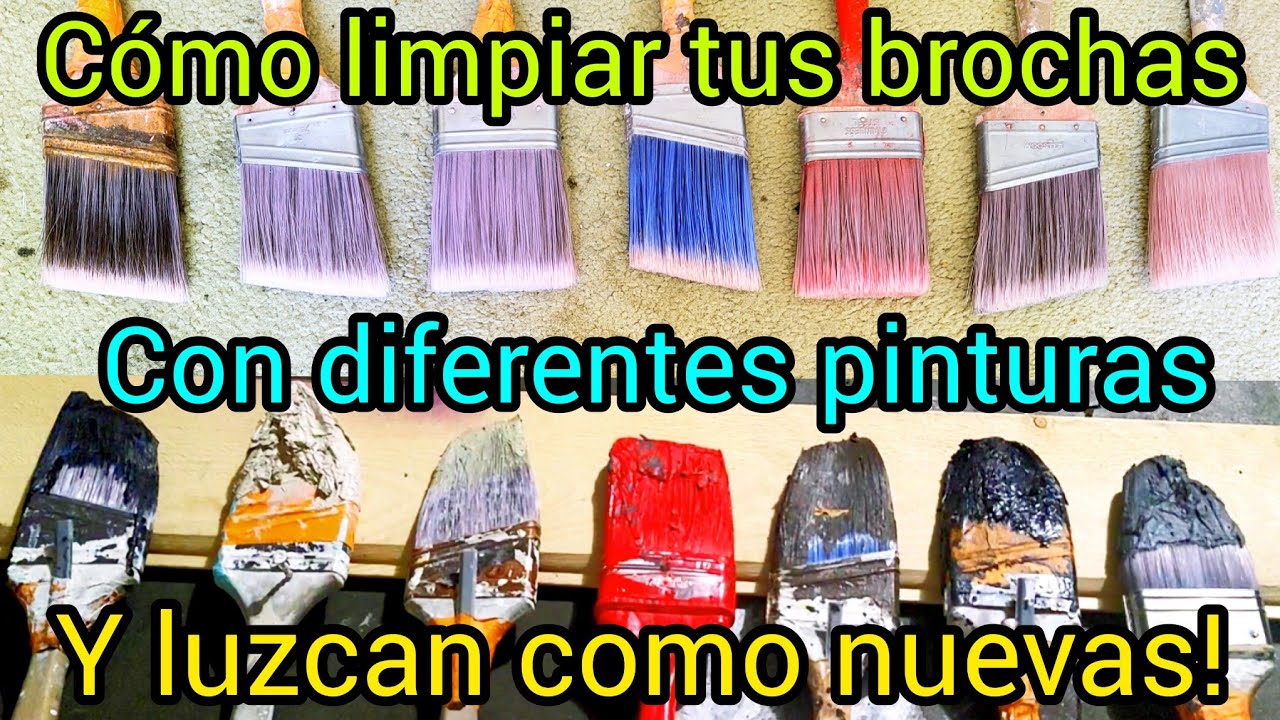Cómo aprender a limpiar y acondicionar las brochas cuando usas diferentes pinturas.