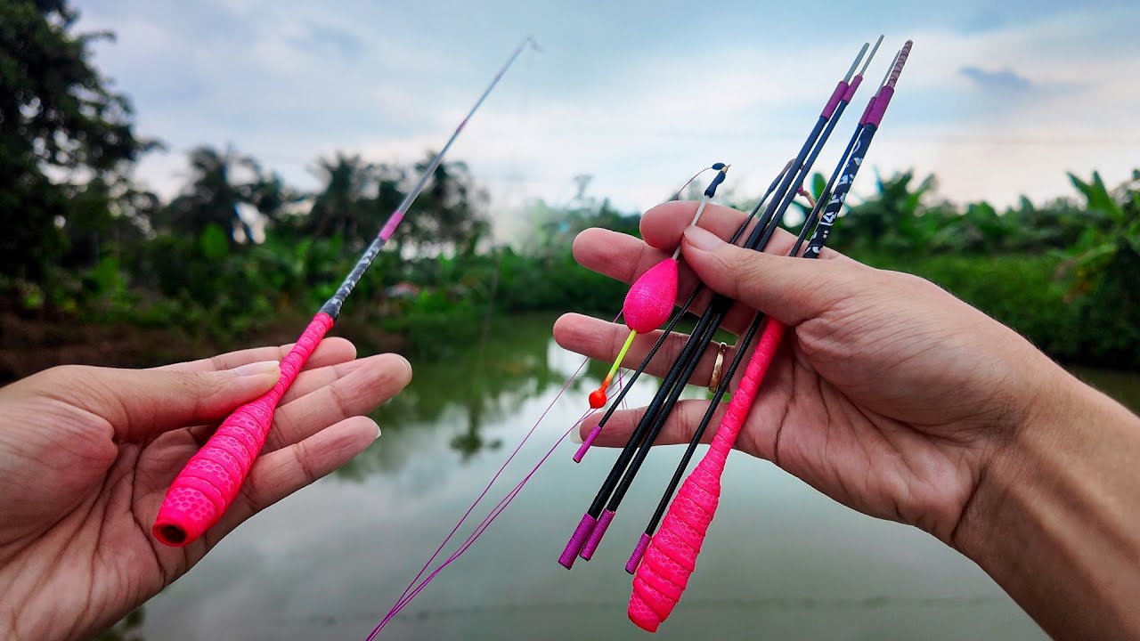 Cách Làm Cần Câu Tay Mini Từ Ngọn Cần Câu Phụ - How to Make a Mini Fishing Rod