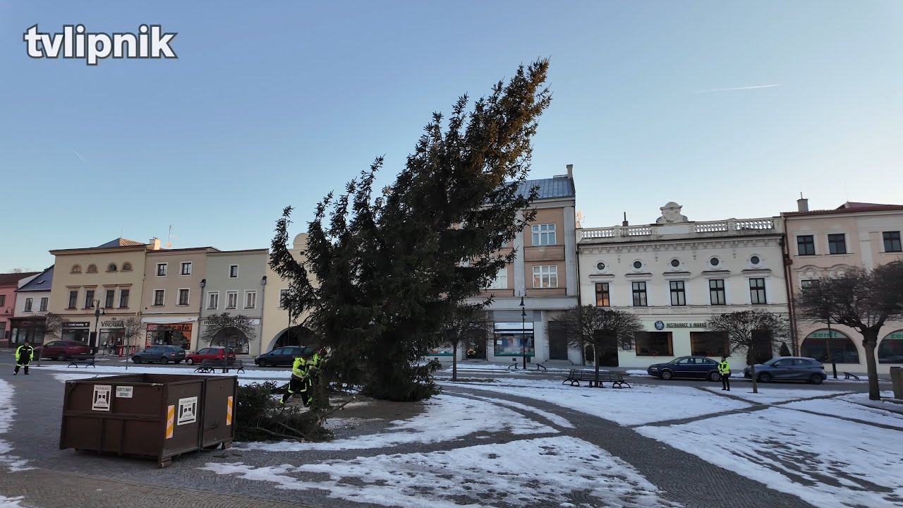 Odstranění vánočního stromu v Lipníku nad Bečvou – 21.1.2026