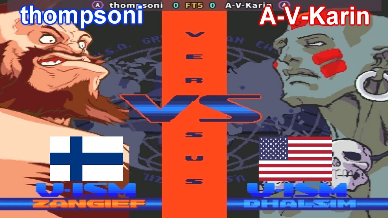 Street Fighter Alpha 3 - thompsoni vs A-V-Karin FT5