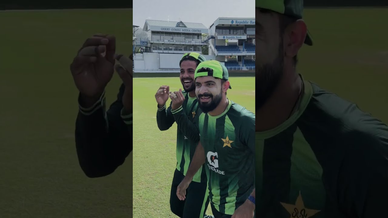 Warm-up routines before Day 3 of Pakistan's four-day match against West Indies Select XI 🏏