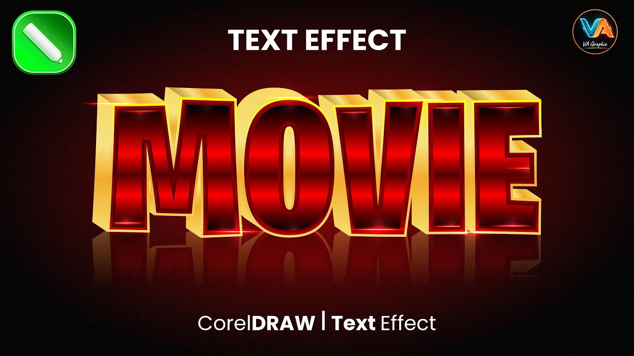 Movie Style 3D Text Effect in CorelDRAW | Professional Text Effect Tutorial