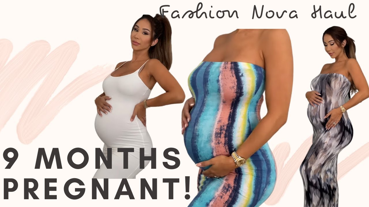 9 MONTHS PREGNANT, ABOUT TO POP!! Fashion Nova Haul