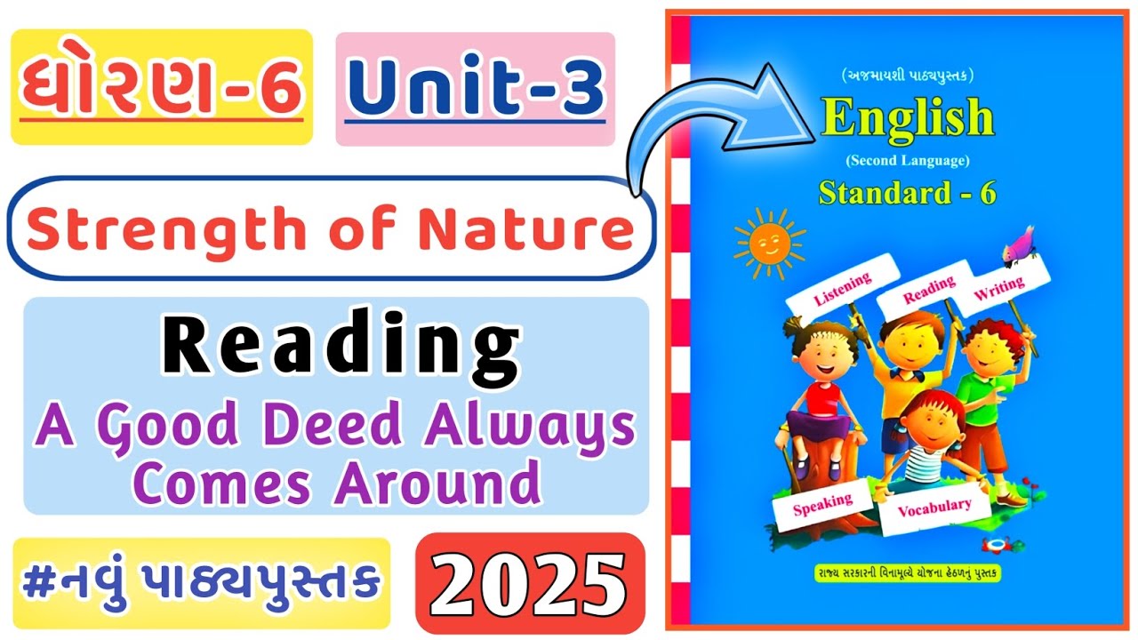 Std 6 English | Sem1 | Unit 3 | Strength of Nature | NewTextbook | Reading Skill | 2025